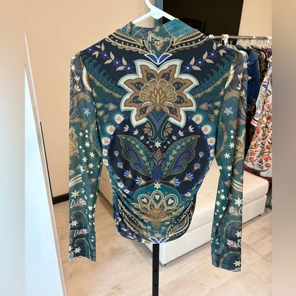 Farm Rio: Black Jaipur Blouse - Picture 7 of 9